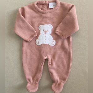 Dandelion Sweater Knit Teddy Bear Footie 3-6 Months